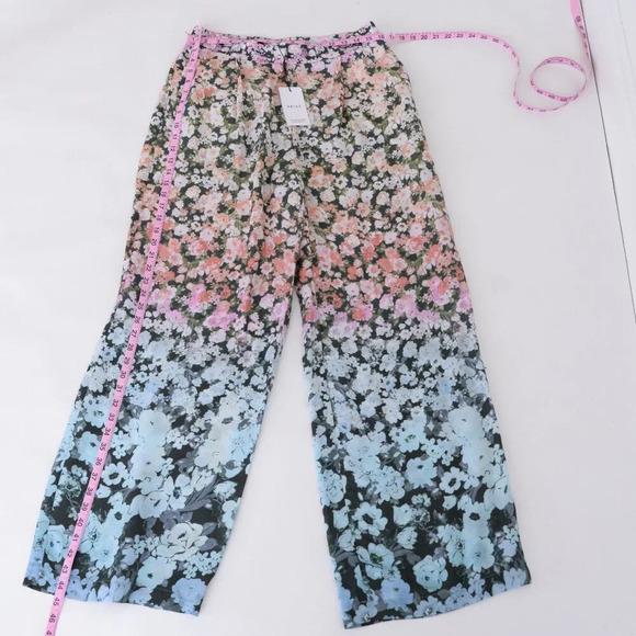 Reiss Floral Print Wide Leg Trousers Pants Size 8 NWT - Picture 6 of 15
